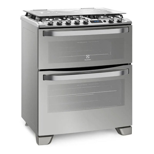 Cocina Electrolux 5 Hornallas Doble Horno Inox Color Acero inoxidable