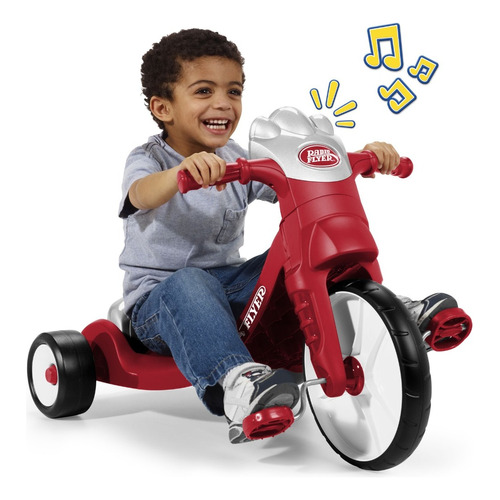 Triciclo Para Niños Radio Flyer Con Luces Y Sonidos 2-5 Años Color Rojo