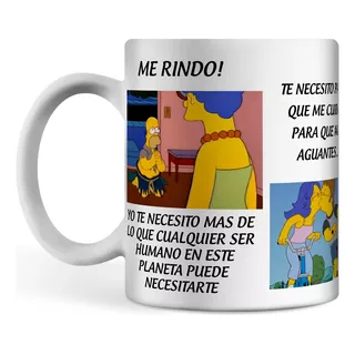 Taza The Simpsons Homero Me Rindo Frases Amor # N