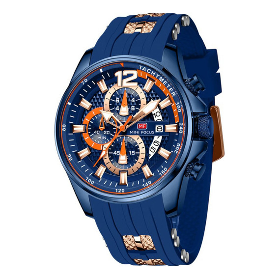 Reloj Para Hombre Mini Focus Mf0350g Mfa7721 Azul