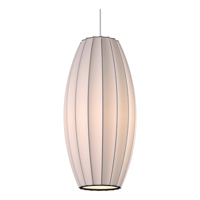 Lámpara Colgante Frank 50cm Blanco Y Negro Luz Desing