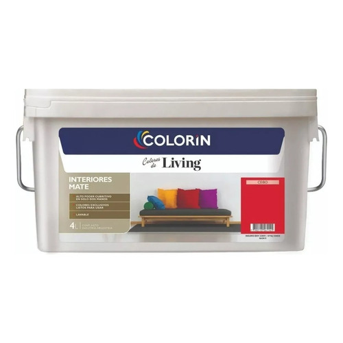 Pintura Latex Interior Lavable Colorin Living Color 4 Lts Color Ceibo