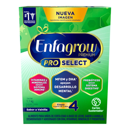 Fórmula Infantil Enfagrow Pro Select Etapa 4 Caja 1.1 kg