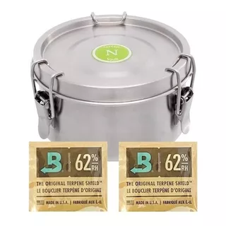 Pote Hermético Inox Ervas Nerone Green Vault 480ml + Boveda