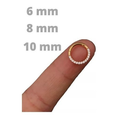 Aro Piercing Clicker Arracada Oreja Argolla Acero Bisagra 1p