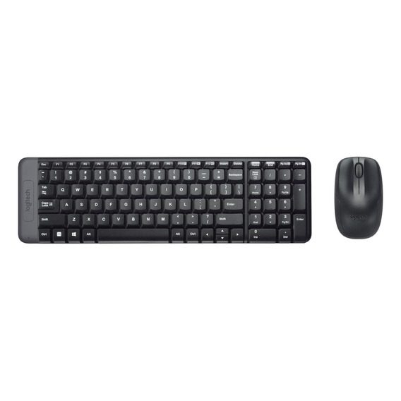 Combo Teclado Compacto Y Mouse Inalámbricos Mk220 Negro