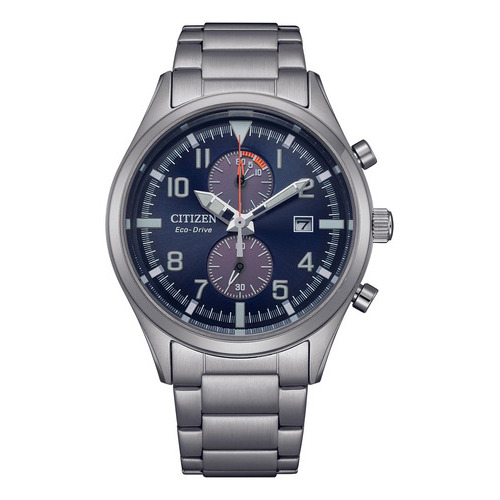 Reloj Citizen Ca702881l Hombre Cronógrafo Y Fechador Color de la malla Plateado Color del bisel Gris Color del fondo Azul