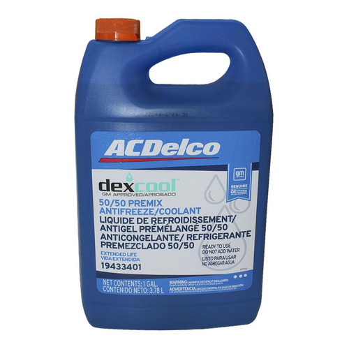 Anticongelante Naranja Dexcool Galón Diluido P/usas Acdelco