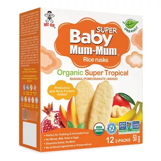 Galletas Baby Mum Mum - Galletas De Arroz Sabor Tropical 50g