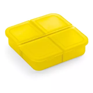 Porta Comprimidos Com 4 Divisórias Topget Cor Amarelo