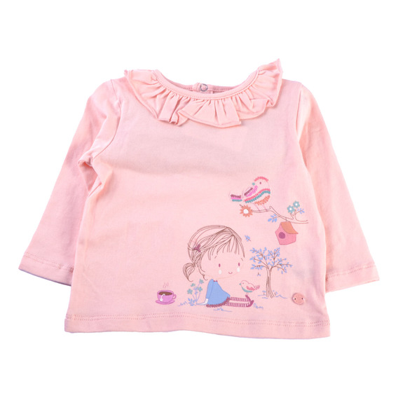 Polo M/l   Bebe Niña Rosado