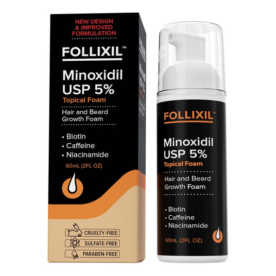 Minoxidil Follixil Espuma Para Barba Y Cabello De Usa