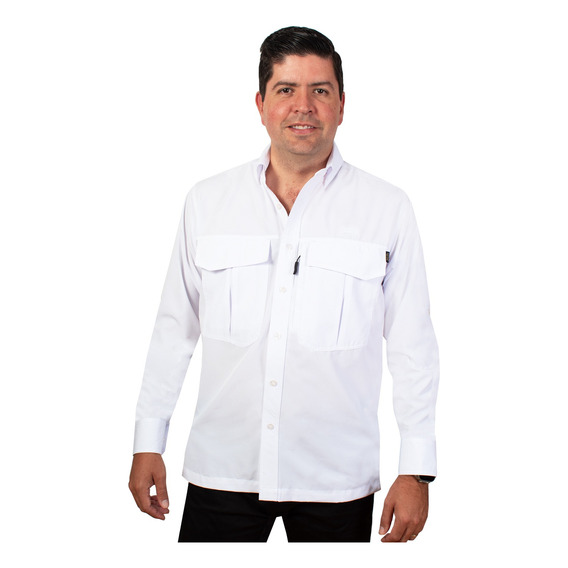 Camisa Pescador Hombre Control De Humedad Upf50 Antidesgarre