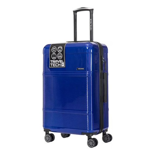 Valija Chica Travel Tech Cabina Liviana Mano Carry On Viaje Color Azul Rayas