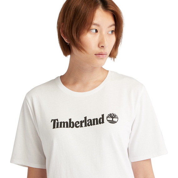 Playera Manga Corta Para Mujer Timberland Logo Tb0a6azp100