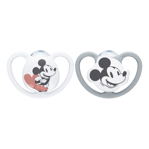 Chupete Nuk Disney Mickey Mouse 0 A 6 Meses - 2 Unidades