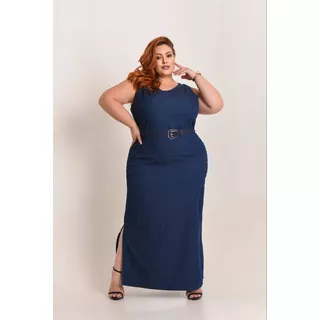 Vestido Longo Regata Plus Size Tamanho Grande