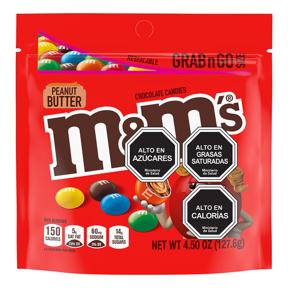 M&m Chocolate Con Leche Y Mantequilla De Maní 127g