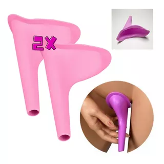 Urinol Feminino Funil Para Mulher Fazer Xixi Em Pé Kit Com 2