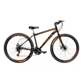 Mountain Bike Woltz Steel Aro 29 17  21v Freios De Disco Mecânico Câmbios Yamada Cor Preto/laranja