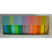 12 Fitas Washi Tape Adesiva Pastel Decorativa Artesanato