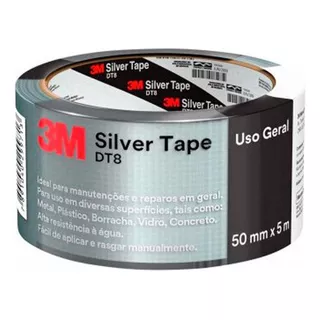 3m Silver Tape Dt8 Profissional Cor Prateado 50mmx5m