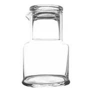 Botellón De Vidrio Con Vaso Tapa