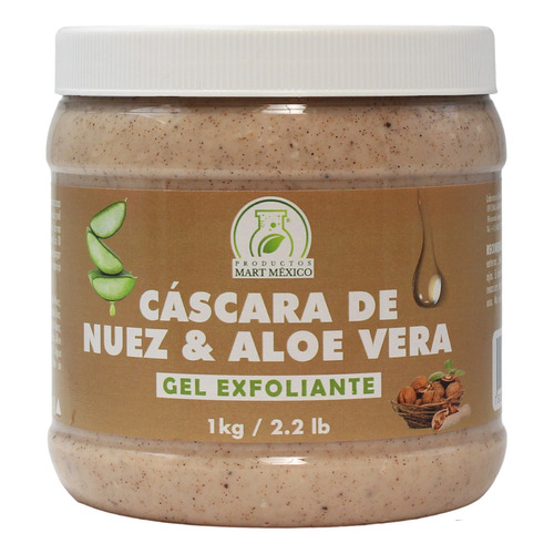  Gel Exfoliante Cáscara De Nuez & Aloe Vera 1 Kilo Fragancia Natural