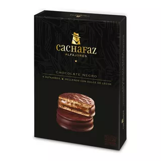 Alfajor Cachafaz De Dulce De Leche Cubierto Con Chocolate Caja De 6 Unidades