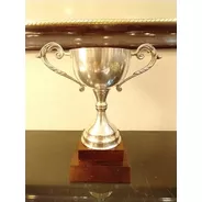 Antigua Copa Trofeo Bañado En Plata 