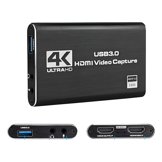 Capturadora De Video Streaming Fhd Hd 1080 Hdmi 4k Usb 3.0