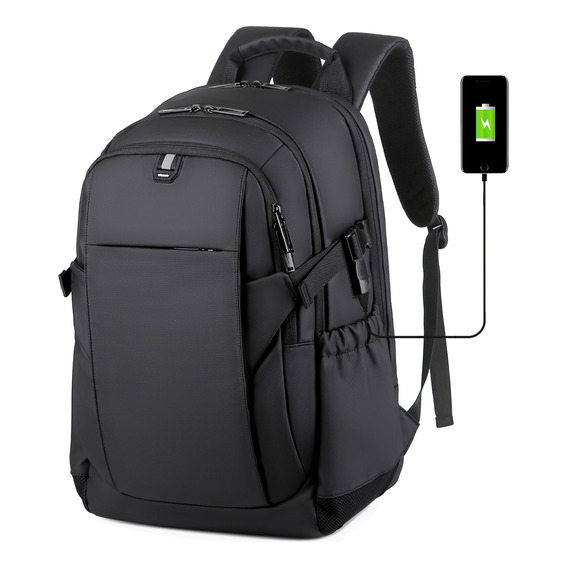 Mochila 15.6 Pulgadas Antirrobo De Negocios Portátil De Ordenador De Los Hombres Mochila De Viaje, Con Carga Usb, Multicapa Impermeable 