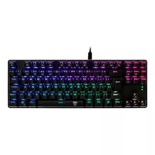 Teclado Gamer T-dagger Bora T-tgk315 Qwerty Español Color Negro Con Luz Rgb