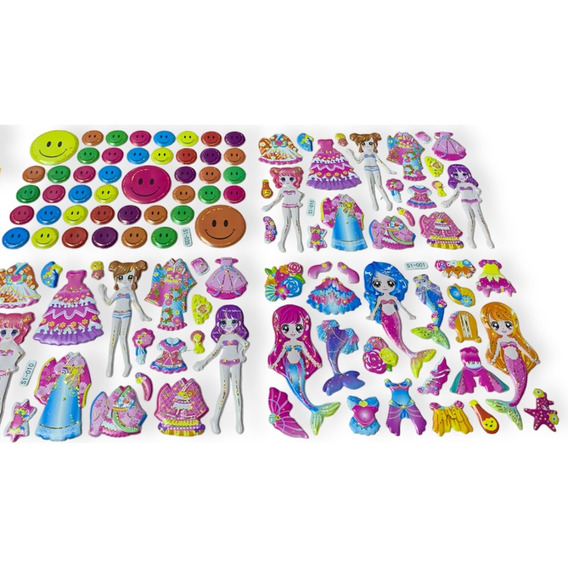 200 Pegatinas Adhesivo Decorativas De Stickers 3d Niñas