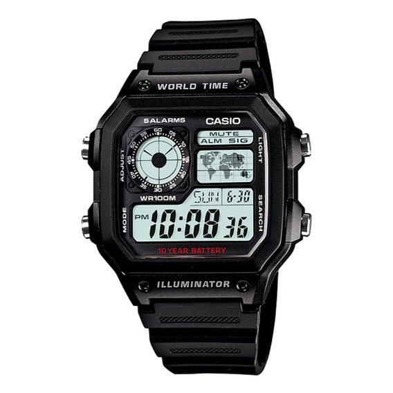 Reloj Para Hombre Casio Ae_1200wh_1av Negro