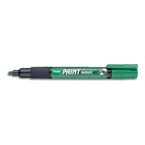  Marcador Permanente Pentel MMP20 de punta redonda verde média x unidad