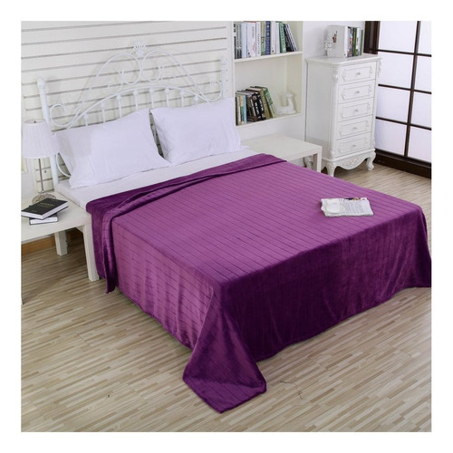 Frazada Haussman Flannel king con diseño tiger/violeta de 270cm x 250cm