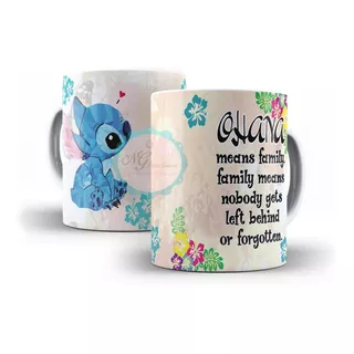 5 Caneca Lilo & Stitch Ohana Disney Ohana Means Family