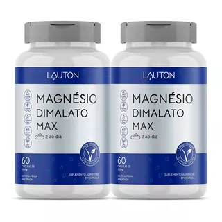 Magnésio Dimalato 100% Idr - 120 Capsulas Lauton Nutrition