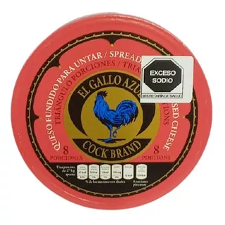 Caja Queso Fundido 140g El Gallo Azul Holandés 8 Porciones