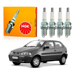  Jogo Velas Ngk Palio 1.0 1.3 8v Fire 2001 A 2004