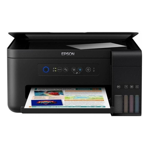 Impresora a color multifunción Epson EcoTank L4150 con wifi negra 110V