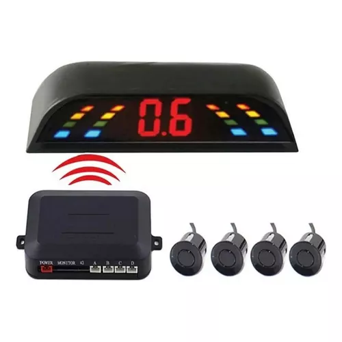 Kit De Sensor De Aparcamiento Inalámbrico Led Para Coche Color Negro