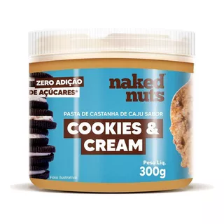 Pasta De Castanha De Caju Com Cookies & Cream Naked Nuts 300