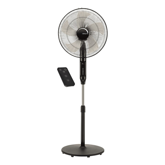 Ventilador Pedestal 16 V16p8r Black Airolite Cantidad de aspas 5 Diámetro 16