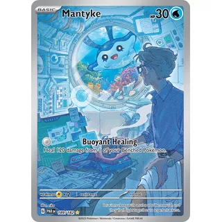 Mantyke 189/182 Pokemon Card Paradox Rift Scarlet & Violet