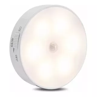 Kit 4 Lâmpada Led Sensor Presença Recarregável Branco Quente