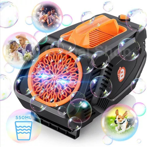 Máquina De Burbujas Automática Con Luces De Colores De 550ml