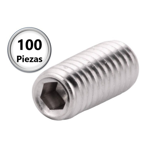 100 Opresores Allen Inoxidable #10-24 X 3/8