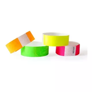 250 Brazaletes Personalizados Tyvek Evento Acceso Pulseras 